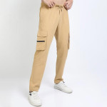 Men Beige Cargos Trousers